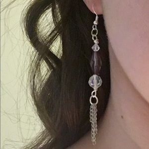 Salvaged vintage Faceted bead drop earrings BOGO